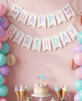 Ice Cream Birthday Banner, Editable Party Decor (Digital Download)