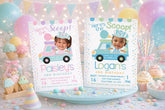 Ice Cream Truck Personalized Invitation with Photo for Any Age, Digital or Printable Design