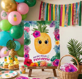 Pin the Flower on the Pineapple Game, Tropical Party (Digita Printable Instant Download)