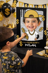 Personalized Hip Hop Photo Game, Pin the Bling Bling Party Activity (Digital Download)