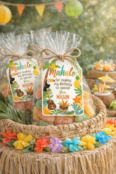 Luau Favor Tags EDITABLE Template, Hawaiian Party Decor, INSTANT DOWNLOAD