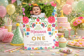 Fiesta 1st Birthday Invitation with Photo, Little Señorita (Digital Invite)