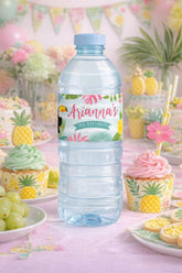 Luau Water Bottle Labels, EDITABLE Template, Hawaiian Party, Pool Party INSTANT DOWNLOAD