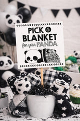 Panda Party Activity, Pick a Blanket, Pet Adoption Party, INSTANT DOWNLOAD