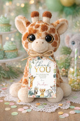 Jungle Wild Animals Favor Tags EDITABLE Template, INSTANT DOWNLOAD