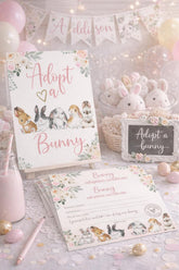 Bunny Adoption EDITABLE Templates Bundle, Adoption Certificate and Sign, INSTANT DOWNLOAD