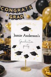 Graduation Party Welcome Sign Editable Template, Instant Download