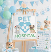 Puppy Hospital Sign and Vet Check-up, Pet Adoption Party, INSTANT DOWNLOAD Ready to print