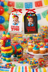 Personalized Fiesta Photo Thank You Tags (Digital Printable)