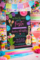 Mexican Fiesta Birthday Party Invitation EDITABLE Template for Any Age, INSTANT DOWNLOAD