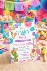 Cinco de Mayo 2nd Birthday Fiesta Invitation Editable Template, INSTANT DOWNLOAD