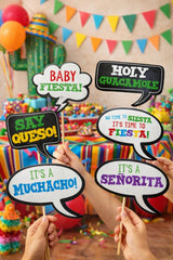 Fiesta Baby Shower Photo Booth Props, Printable INSTANT DOWNLOAD