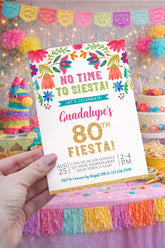 Adult Fiesta Invitation, Mexican Floral Birthday Invite, Editable (Digital Download)