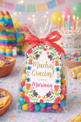 Mexican Floral Fiesta Favor Tags Editable Template (Instant Download)