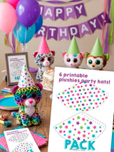 Printable Mini Plushie Hats, Pet Party Decor (Digital Download)