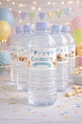 Puppy Birthday Water Bottle Labels, Dog Paw-ty Decorations (Instant Download)