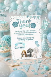 Puppy Thank You Cards, Dog Birthday Party Notes (Instant Download)