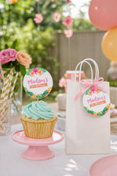 Luau Party Toppers or Round Labels Editable Template, Personalize for any Occassion, INSTANT DOWNLOAD