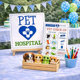 Pet Adoption Party Hospital Sign and Vet check Up, Ready to Print, INSTANT DOWNLOAD