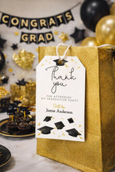 Editable Graduation Favor Tags, Graduation Party Decor (Instant Download)