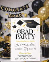 Graduation Party Invitation, Editable Template, College Grad Invite (Digital Download)