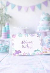 Shark Party Food Tent Cards Printable Editable Template, Instant Download