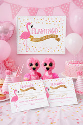 Flamingo Adoption Party Printables, Luau Birthday Games, Adoption Certificate (Instant Download)