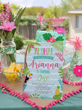 Luau 1st Birthday Party Invitation EDITABLE Template fot any age, Tropical Party (INSTANT DOWNLOAD)