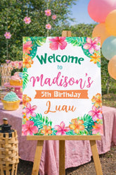 Luau Welcome Sign Editable Template, Customize for any Event, INSTANT DOWNLOAD