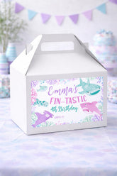 Shark Adoption Party Gable Box Labels, Under the Sea Favors (INSTANT DOWNLOAD)