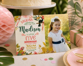 Tropical Birds Birthday Invitation with Photo, Editable Luau Invite (Instant Download)