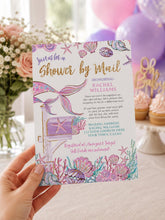 Mermaid Baby Shower By Mail Invitation, Under The Sea (Digital Invitation)