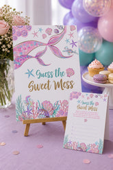 Mermaid Baby Shower Game, Guess the Sweet Mess (Instant Download)