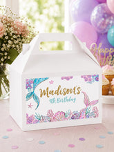 Mermaid Gable Box Label, Under The Sea Birthday (Digital Item)