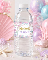 Editable Mermaid Birthday Party Water Bottle Labels (Instant Download)