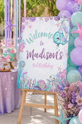 Under The Sea Birthday Welcome Sign, Sea Turtle Party (Printable)