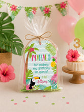 Editable Luau Favor Tags, Hawaiian Thank You, Beach Birthday (Instant Download)