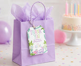 Editable Dinosaur Thank You Tags, Girl Birthday Party (Instant Download)