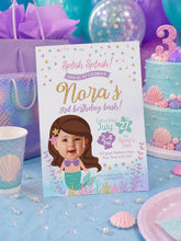 Mermaid Birthday Party Personalized Invitation with Photo, Digital or Printable Design