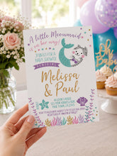 Meowmaid Baby Shower Invitation, Editable Kitty Cat Mermaid (INSTANT DOWNLOAD)