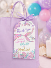 Editable Mermaid Favor Tags, Under the Sea Birthday (Instant Download)