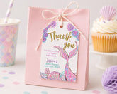 Mermaid Baby Shower Thank You Tags, Editable Favor Tags (Digital Download)
