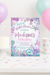 Under the Sea Birthday Invitation, Sea Animals Party (Digital Download)