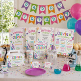 Science Birthday Party Bundle Editable Templates, Invitation, Printable Decorations, Instant Download