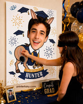 Custom Graduation Photo Game – Personalized Pin the Tail Party Activity (Digital Download)