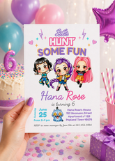 K-Pop Demon Hunters Birthday Invitation