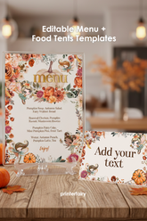 Thanksgiving Menu and Food Tents