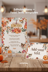Thanksgiving Menu and Food Tents