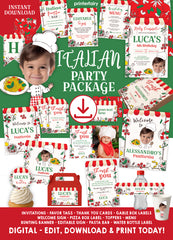 Italian Birthday Party Package BUNDLE