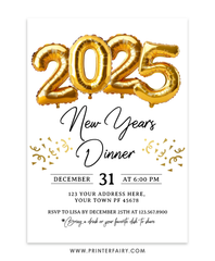 New Years Dinner Invitation